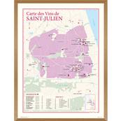 Carte des Vins de Saint-Julien encadrée