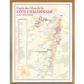 Carte des Vins de la Côte Chalonnaise encadrée