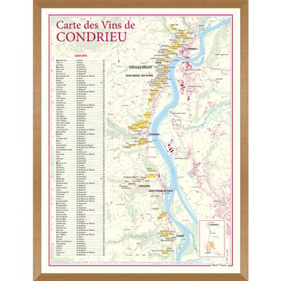 Carte des Vins de Condrieu encadrée