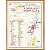 Carte des Vins de Bourgogne encadre