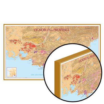 Carte du Vignoble de Provence laminée