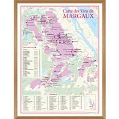 Carte des Vins de Margaux encadrée