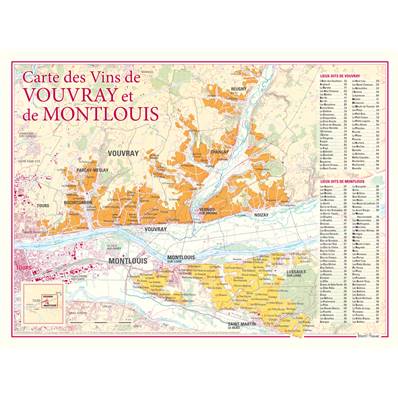 Carte des Vins de Vouvray et de Montlouis