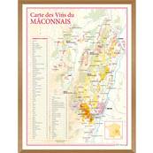 Carte des Vins du Mconnais encadre