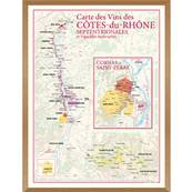 Carte des Vins des Côtes-du-Rhône Septentrionales encadrée