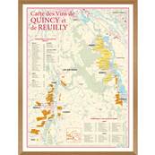 Carte des Vins de Quincy et de Reuilly encadrée
