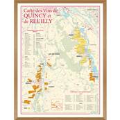 Carte des Vins de Quincy et de Reuilly encadre