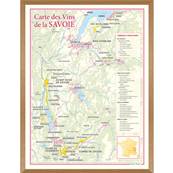 Carte des Vins de la Savoie encadrée