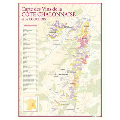 Carte des Vins de la Côte Chalonnaise