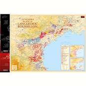 Carte du Vignoble du Languedoc et du Roussillon plie