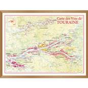 Carte des Vins de Touraine encadrée