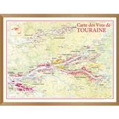 Carte des Vins de Touraine encadre