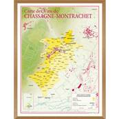 Carte des Vins de Chassagne-Montrachet encadre