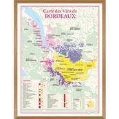 Carte des Vins de Bordeaux encadre