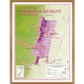 Carte des Vins de Chambolle-Musigny et de Morey-Saint-Denis encadrée