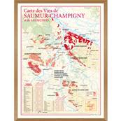 Carte des Vins de Saumur-Champigny et du Saumurois encadrée