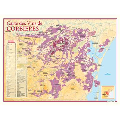 Carte des Vins de Corbières