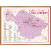 Carte des Vins de Saint-Emilion encadre