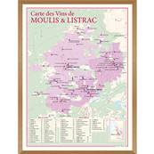 Carte des Vins de Moulis et de Listrac encadre