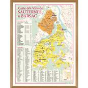 Carte des Vins de Sauternes & Barsac encadrée