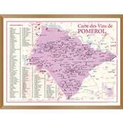 Carte des Vins de Pomerol encadre