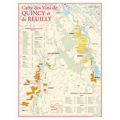 Carte des Vins de Quincy et de Reuilly