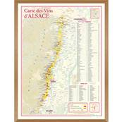 Carte des Vins d'Alsace encadre