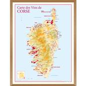 Carte des Vins de Corse encadrée