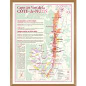 Carte des Vins de la Cte-de-Nuits encadre