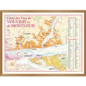 Carte des Vins de Vouvray et de Montlouis encadre