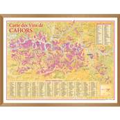 Carte des Vins de Cahors encadrée