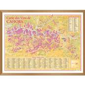 Carte des Vins de Cahors encadre