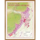 Carte des Vins de Nuits-Saint-Georges encadrée