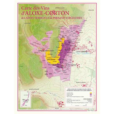 Carte des Vins de Aloxe-Corton, de Pernand-Vergelesses