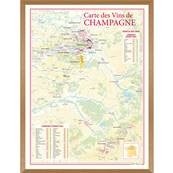 Carte des Vins de Champagne encadre