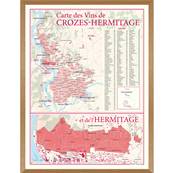 Carte des Vins de Crozes-Hermitage encadre