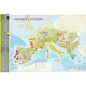 Carte du Vignoble d'Europe plie