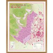 Carte des Vins de Beaune encadre