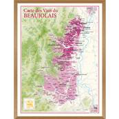 Carte des Vins du Beaujolais encadre