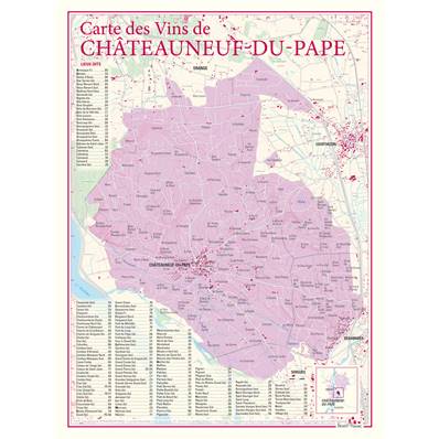 Carte des Vins de Châteauneuf-du-Pape