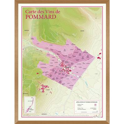 Carte des Vins de Pommard encadrée