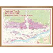 Carte des Vins de Bourgueil et de Saint-Nicolas de Bourgueil encadrée